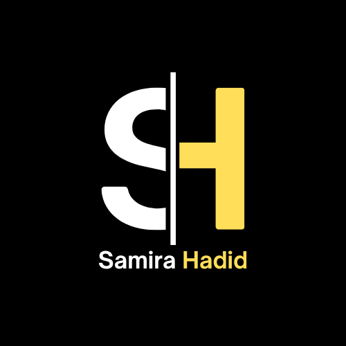 Black White Yellow Simple Initial Name Logo