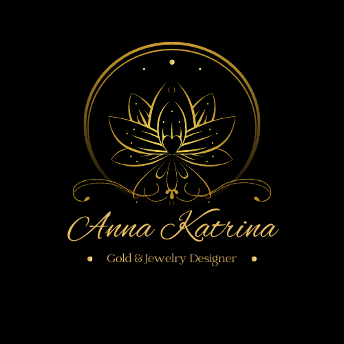 Black and Gold Elegant Luxury Flower Jewelry Logo